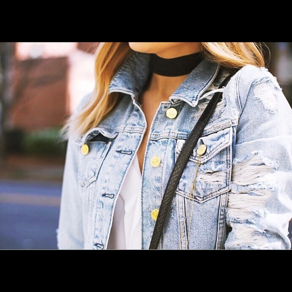 Distressed Denim Jacket - Picture 2 of 7